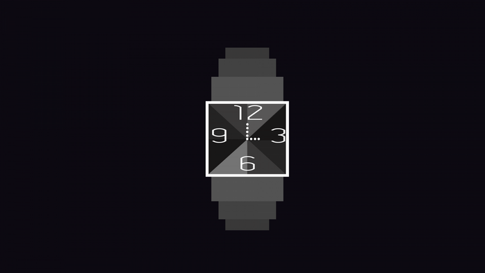 Minimalist watch face illustration