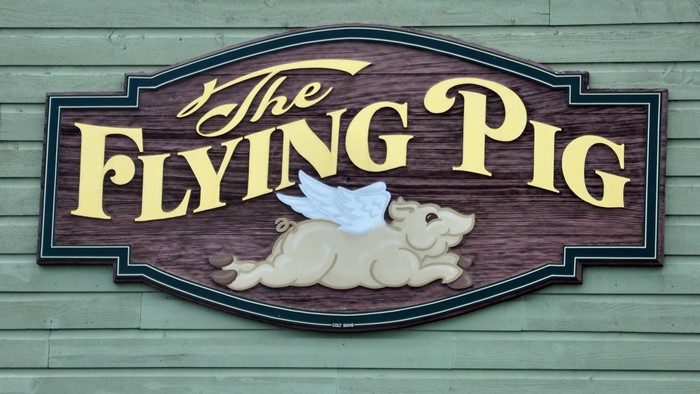 The Flying Pig sign