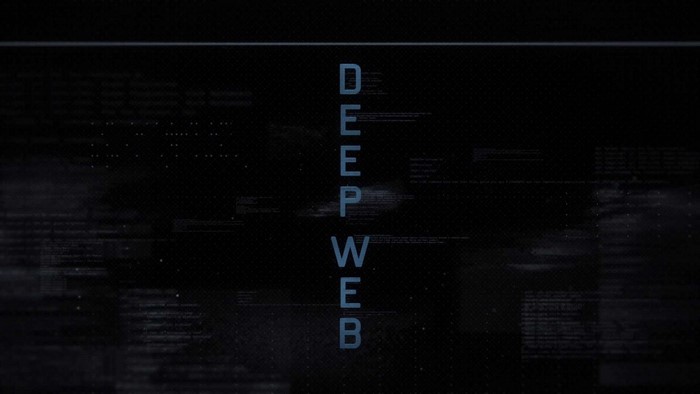 Deep Web text on a dark digital background