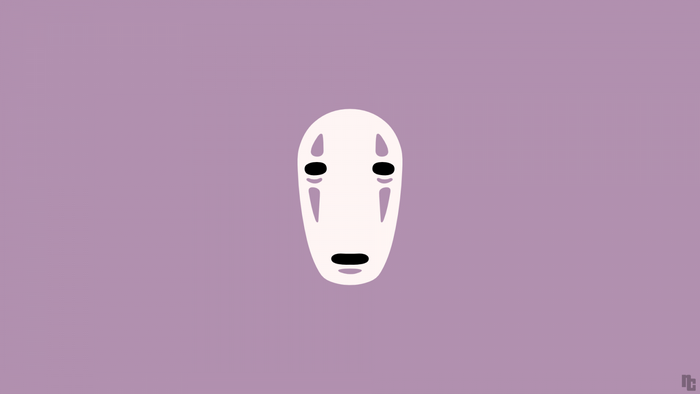No-Face from Spirited Away minimalist illustration