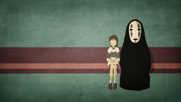 Chihiro and No-Face from Spirited Away