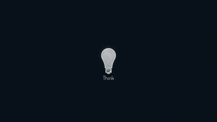 Lightbulb with the word Think