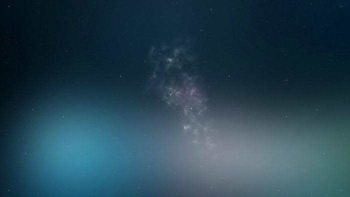Night sky with stars and nebula