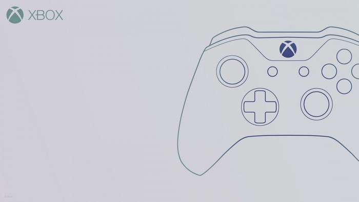 Xbox logo and controller line art