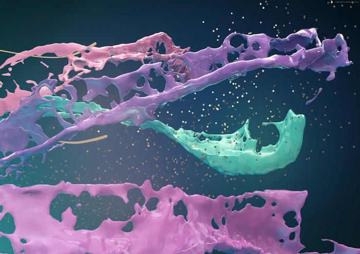 Abstract 3D 4K Splash