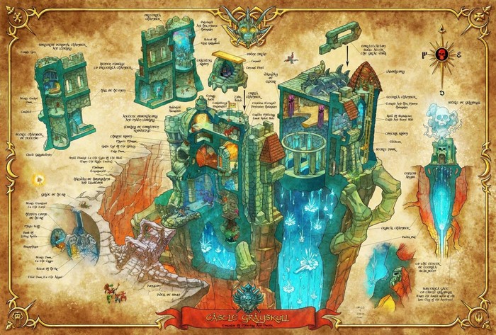 Castle Grayskull Map from Masters of the Universe