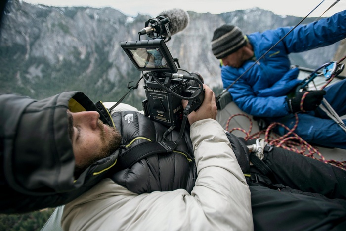 Kevin Jorgeson and Tommy Caldwell filming The Dawn Wall in 4K