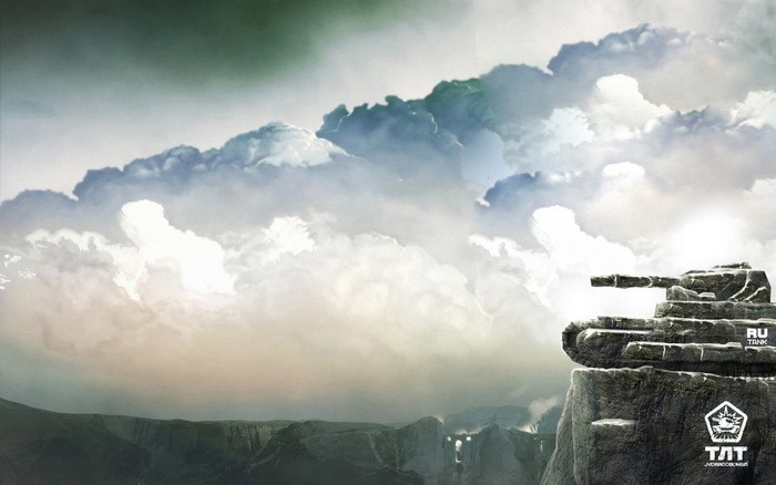 Tanki Online RU Tank on a cliff