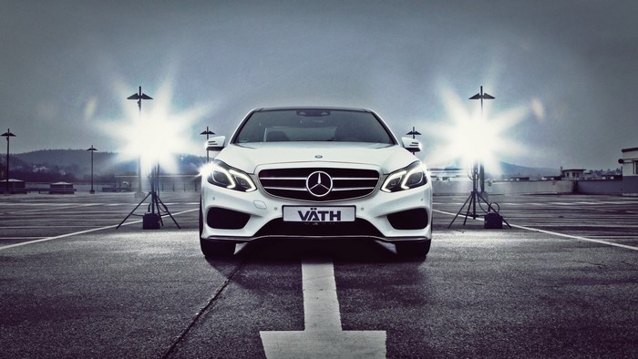 White Mercedes-Benz E-Class with VATH tuning