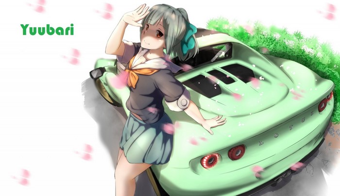 Yuubari from Kantai Collection with a Lotus Elise
