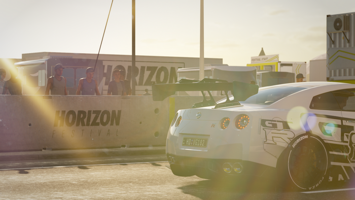 White Nissan GT-R at Horizon Festival