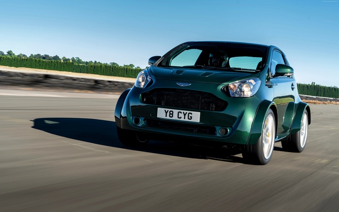 Aston Martin V8 Cygnet Concept on a Racetrack