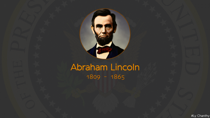 Abraham Lincoln portrait with dates