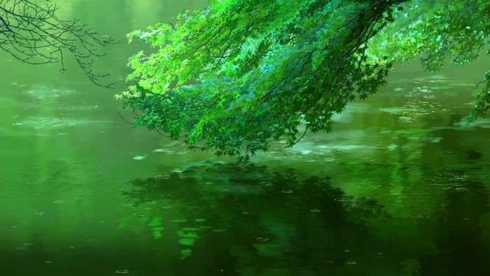 The Garden of Words: Rainy Day Pond