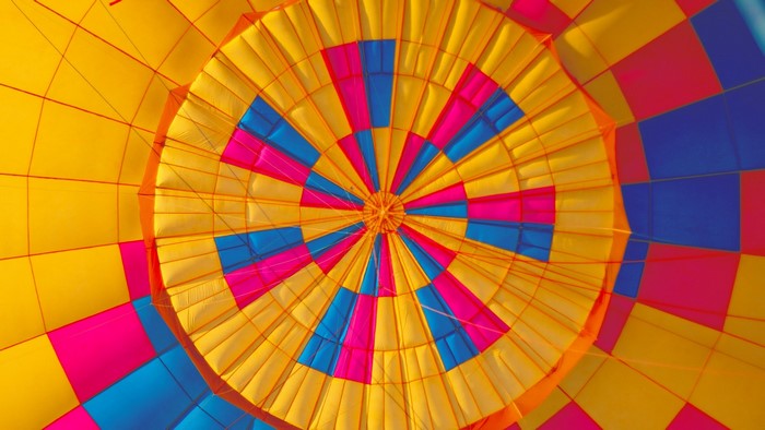 Colorful Symmetrical Hot Air Balloon Interior