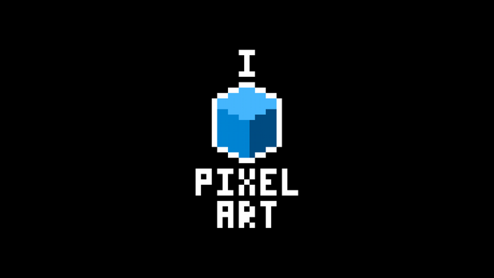 I Love Pixel Art Logo