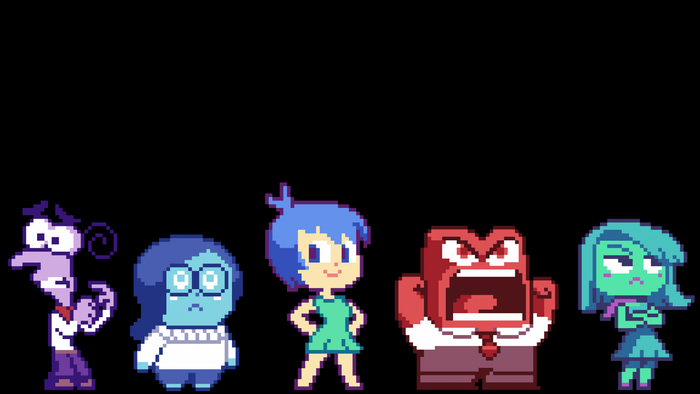 Inside Out Pixel Art Characters