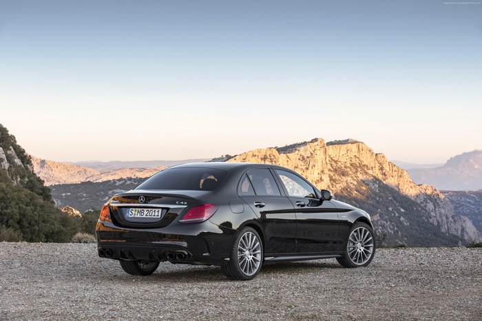 Black Mercedes-Benz C43 AMG 4Matic 4K