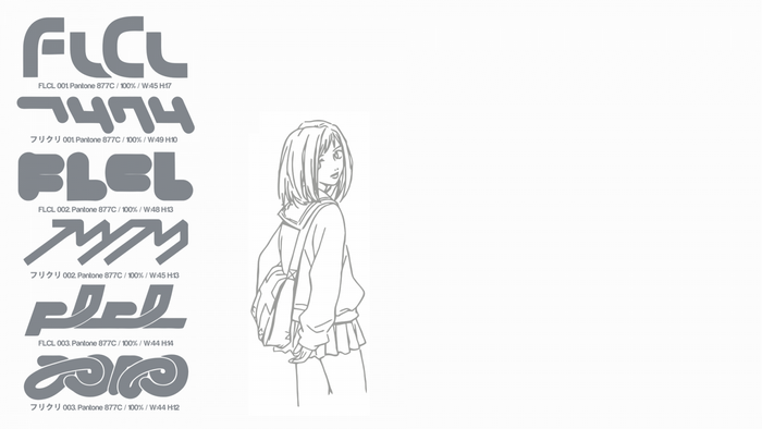 FLCL logos and character sketch