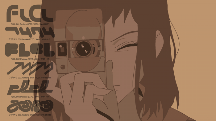 FLCL anime illustration with text