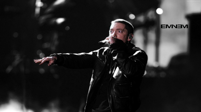 Eminem performing on stage