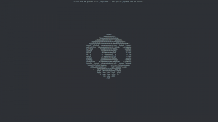 Skull made of text