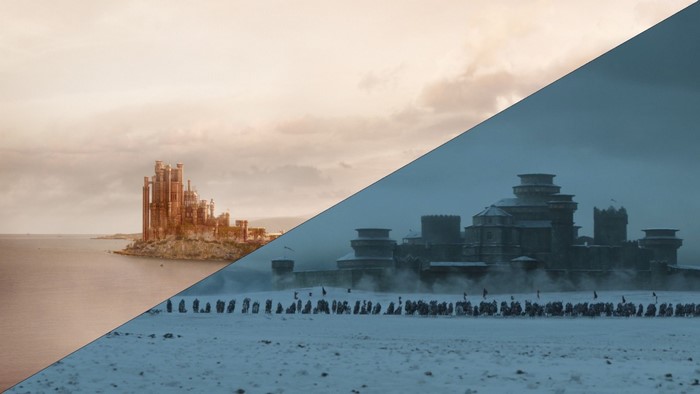 Dragonstone Castle and Winterfell from Game of Thrones