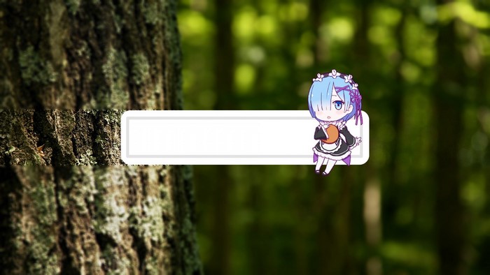 Rem from Re:Zero in a forest setting