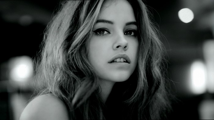 Barbara Palvin portrait in black and white