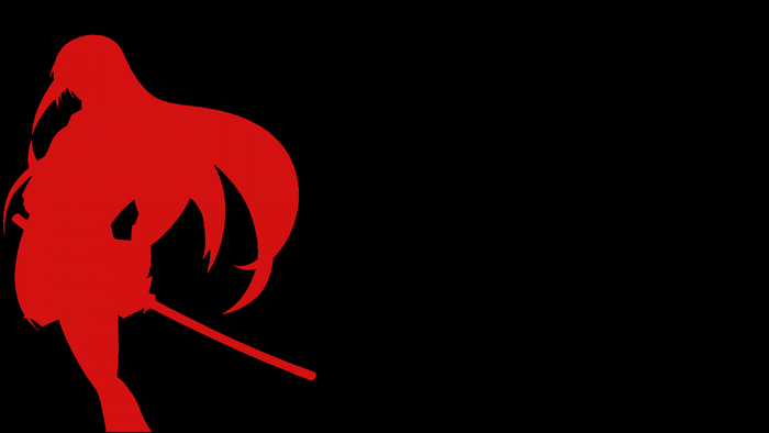 Akame from Akame ga Kill with Katana Silhouette
