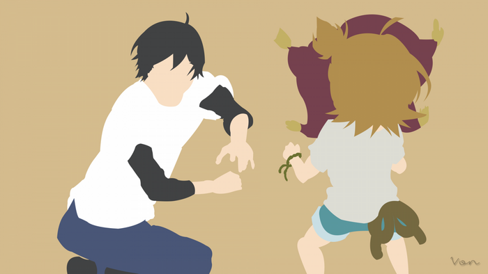 Kotoishi Naru and Handa Seishuu from Barakamon