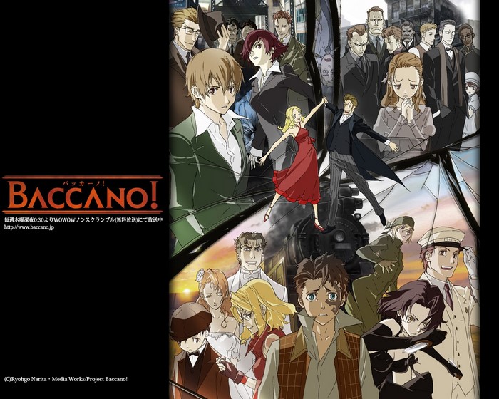 Baccano! anime characters with train