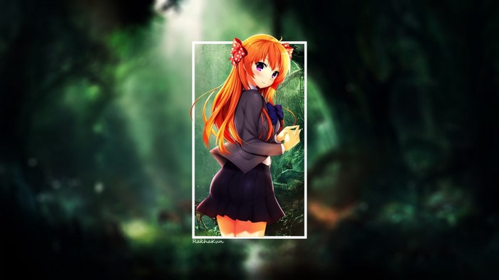 Sakura Chiyo from Gekkan Shoujo Nozaki-kun in a dark forest