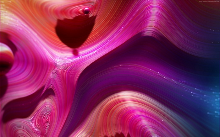 colorful, waves, abstract