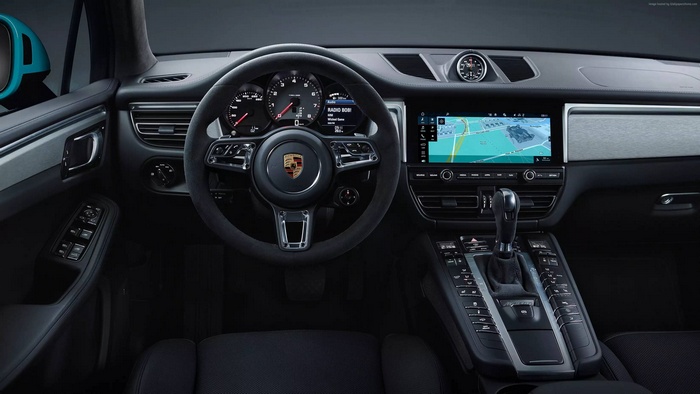 Porsche Macan Interior Dashboard and Steering Wheel
