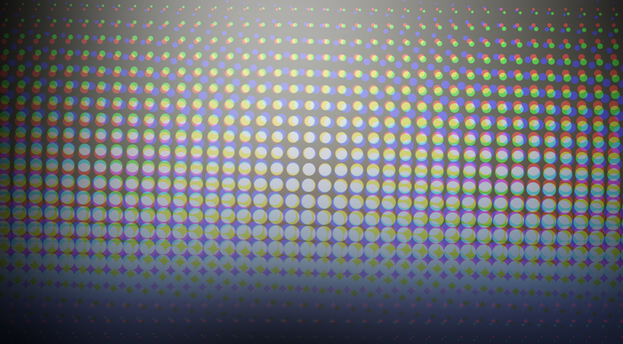 Abstract pattern of colorful circles on a gradient background