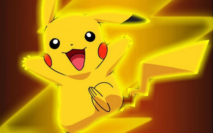 Bright Pikachu Illustration with Vibrant Yellow Glow