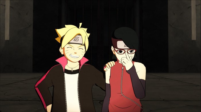 Boruto and Sarada from Naruto Shippuden Ultimate Ninja Storm 4