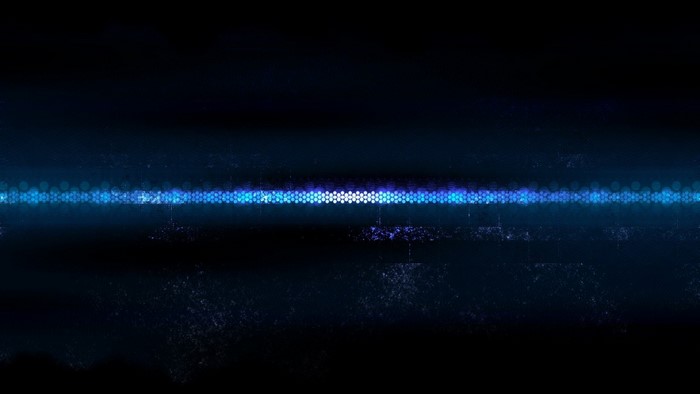 Abstract blue light line on dark background