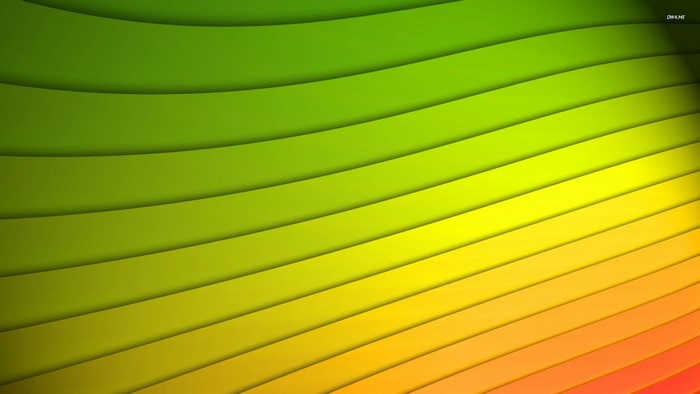 Abstract wavy lines with green and yellow gradient