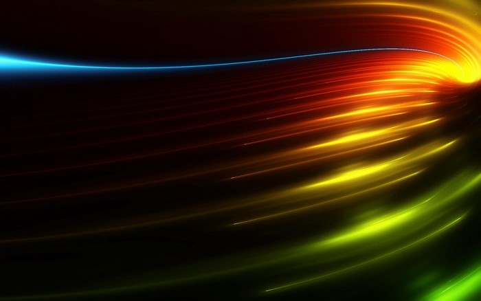 Glowing Wavy Lines of Light and Color