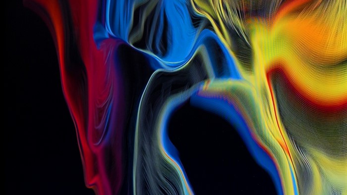 Abstract digital art with flowing colors