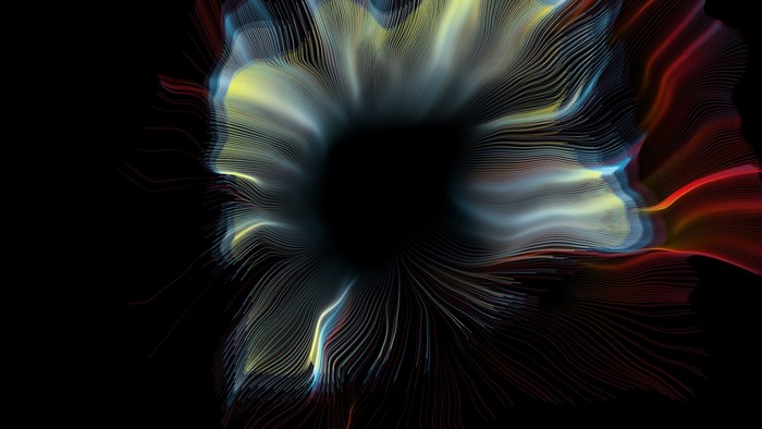 Abstract digital art with flowing lines and colors