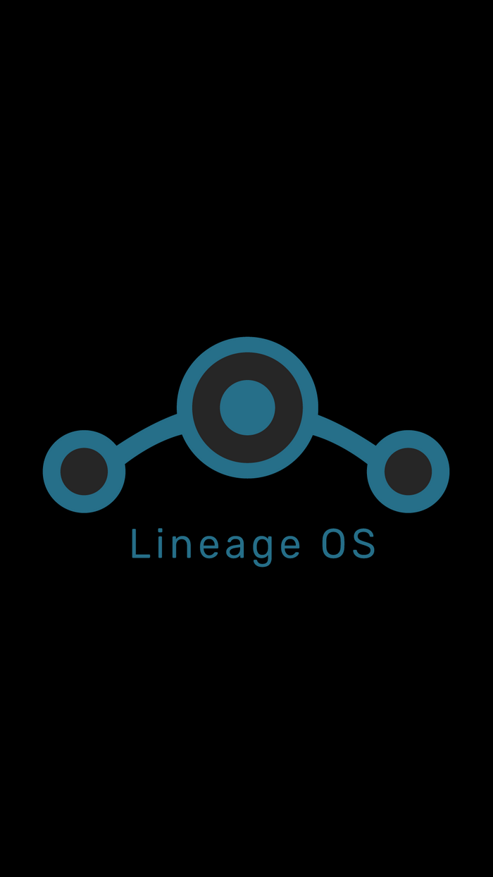 Lineage OS logo on black background