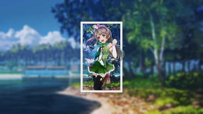 Minami Kotori from Love Live in a green outfit