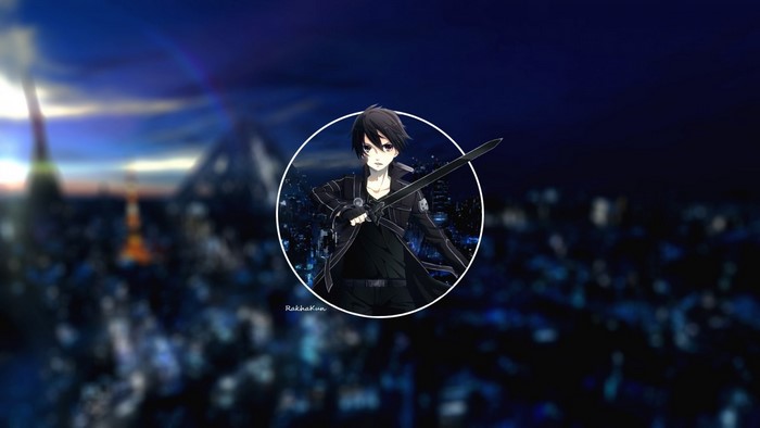 Kirigaya Kazuto from Sword Art Online with a sword