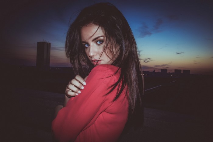 face, women outdoors, women, 500px, model, portrait, dark, cityscape ...