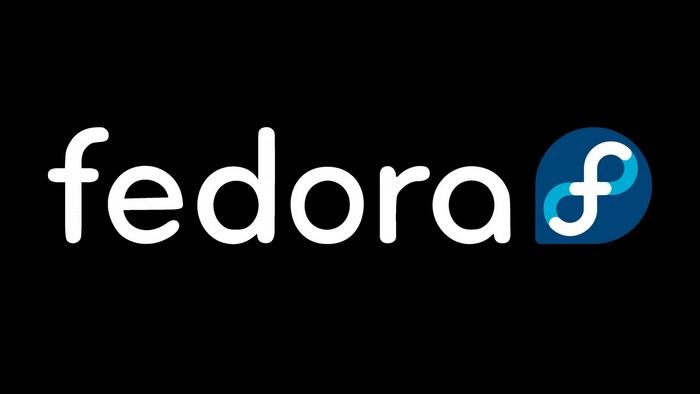 Fedora logo with text and symbol