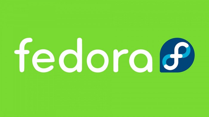 Fedora logo with text and symbol