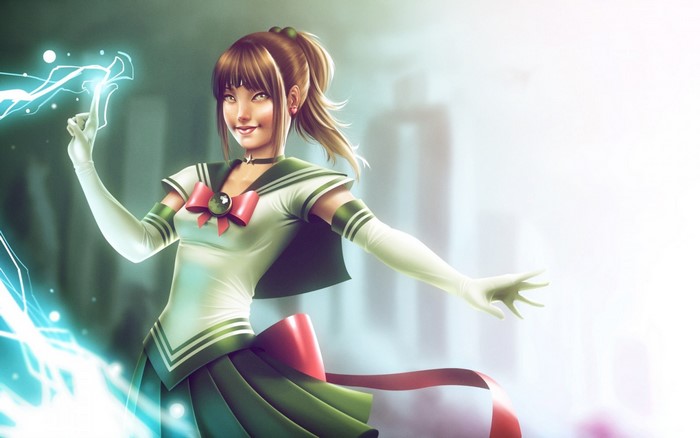 Sailor Jupiter Digital Anime Artwork